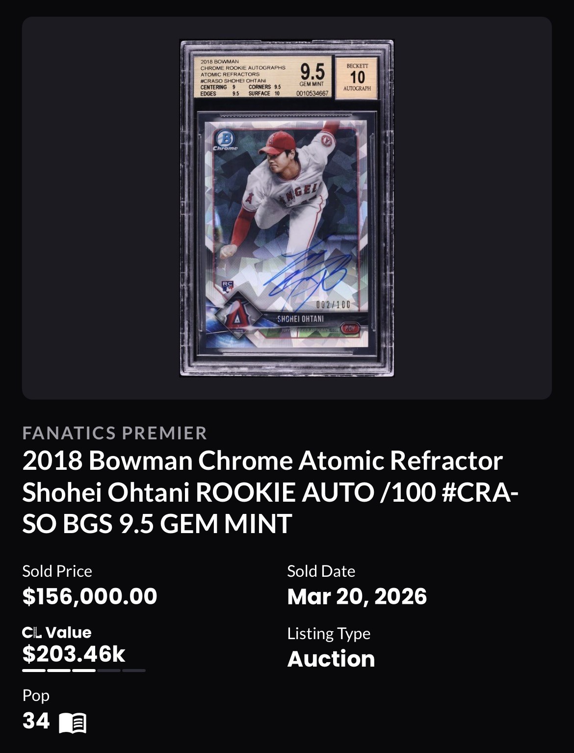 2018 Bowman Chrome Shohei Ohtani Green Refractor RC Auto PSA 9/9 Climbing Fast! view 7