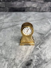 Mini Thobanis Quarz Tischuhr Messing & Edelstahl. Voll funktionsf&auml;hige Vintage Time