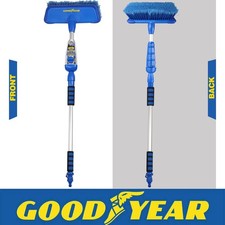 Telescopic Water Fed Wash Brush Cleaner with 118ml Soap Dispenser Extend 39"–55"