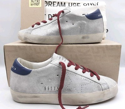 Golden Goose Super-Star women s sneakers  silver/blue EU 36 US 6 $615