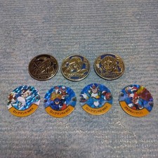 Capcom Rockman X Menko Disc Jacks 7 Pack Retro Collectible Cards Vintage