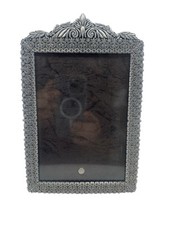 Vintage Ornate Silver Tone 5x7 Photo Frame Baroque Style Made in Korea