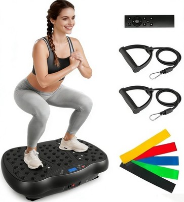 Vibration Plate Exercise Machine, 10 Auto Modes/200-Levels Vibrating Plate fo...
