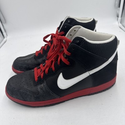 Size 11.5 - Nike Dunk High Black Sport Red