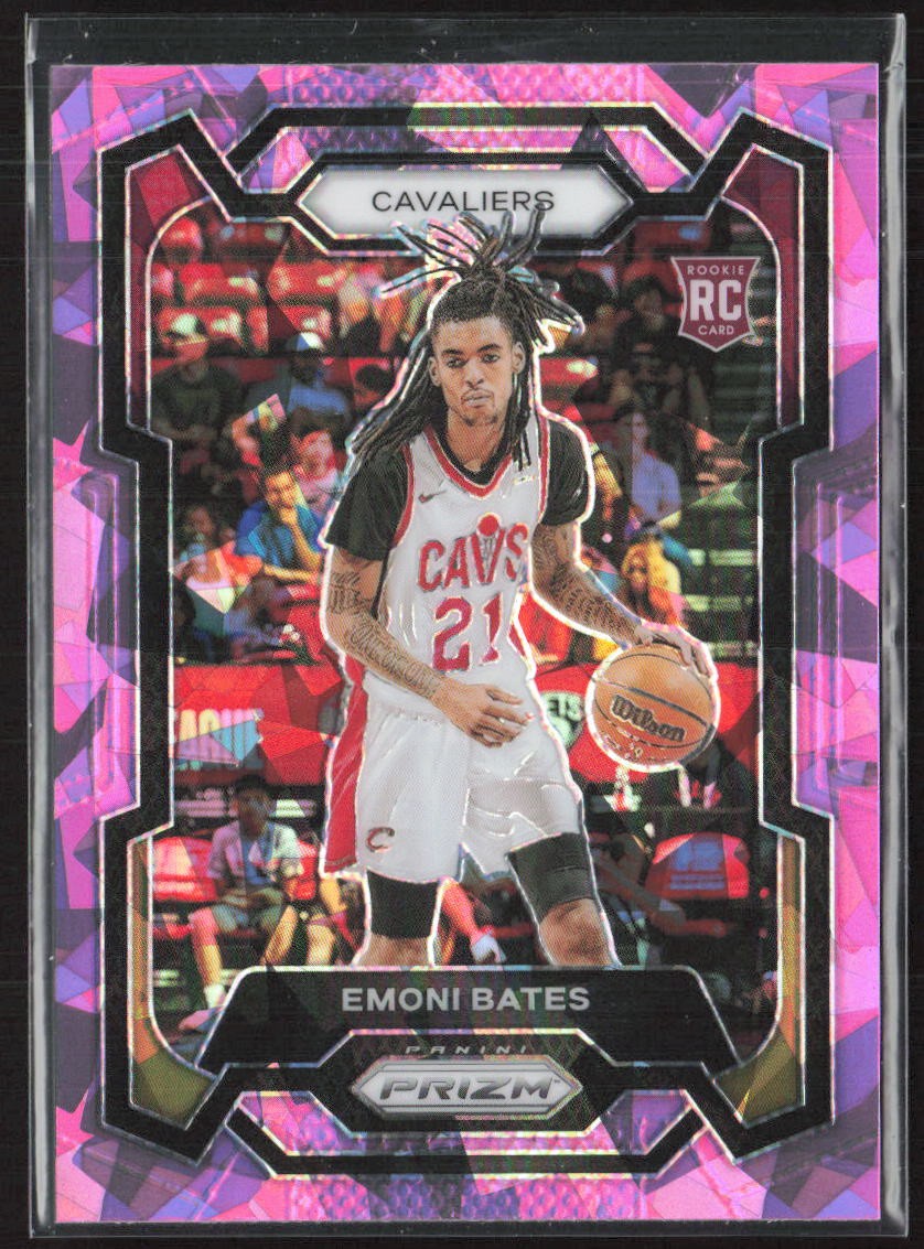 2023-24 Panini Prizm #169 Emoni Bates Prizms Pink Ice Cleveland Cavaliers (JB)