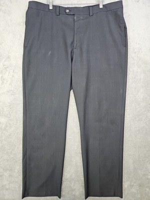 Haggar Dress Pants 40x32 Gray Straight Leg Business Career Office Everyday