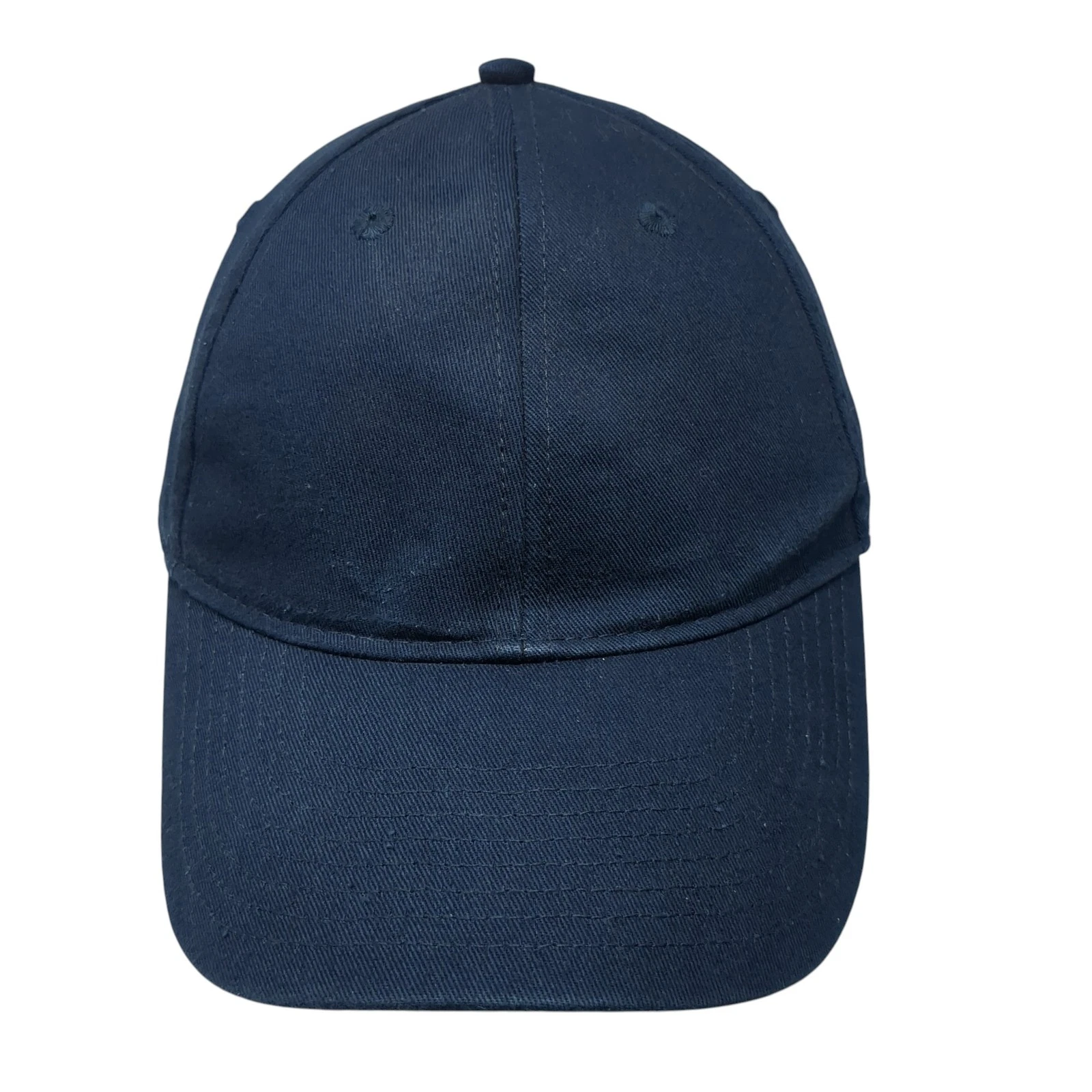 H&M Slideback Baseball Cap Blue One Size Adjustable Vented Holes 6 Panel Blank
