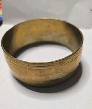 Massiver Messing Armreif Vintage – Schwer & Breit – Boho Retro Statement Schmuck