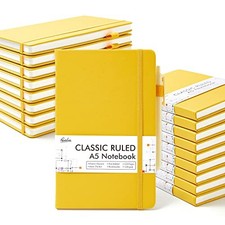18 Pack Journal Notebook for Work, Business Notebook Bulk Hardcover 18 Yellow