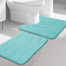 Memory Foam Bathroom Rug Sets 2 Piece Ultra Absorbent Bath Mat for Bathroom -...