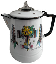 Georges Briard Enamel Coffee Pot Percolator w...