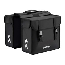 Wiltec Doppel Gepäckträgertasche schwarz 30l Fahrradtasche Gepäckträger Gepäckta