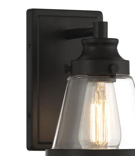 Minka Lavery 2581 Mannsdale 9" Tall Bathroom Sconce - Coal - Picture 4 of 4