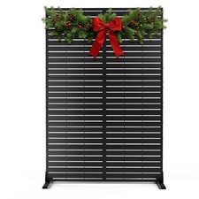 FENCY Metal Privacy Screen with Stand 72" H 44" W Outdoor Freestanding Priv