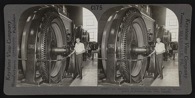 #ad An immense electrical generator run by water power at Peterborough Old Photo AU $8.50