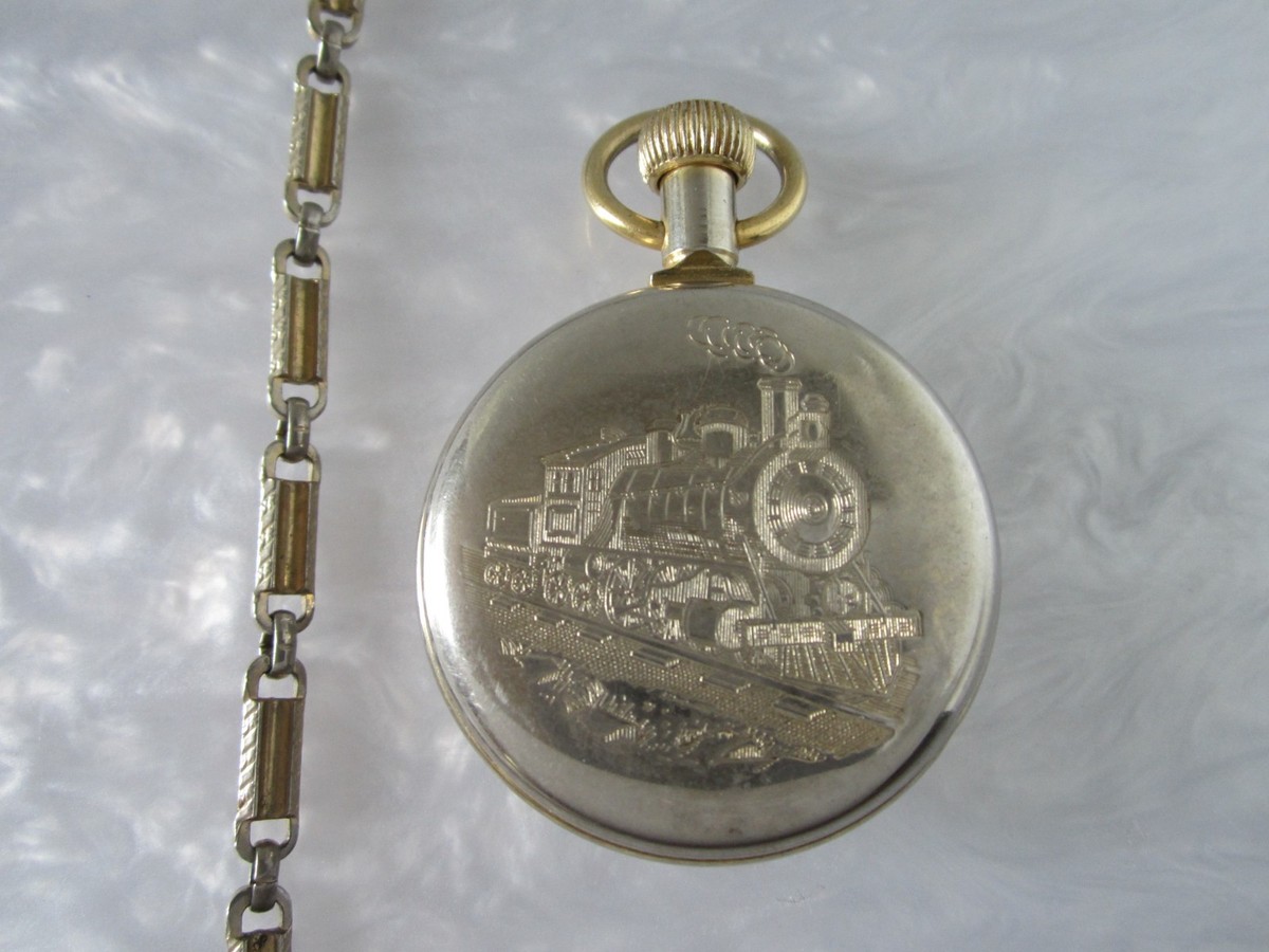 VINTAGE WESTCLOX USA RAILROAD TRAIN CONDUCTOR POCKET WATCH WITH 13