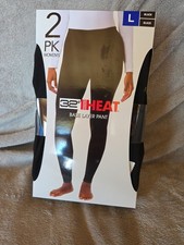 New 32 Degrees Heat 2 Pack Womens Black Base Layer Pant Large L 32 34