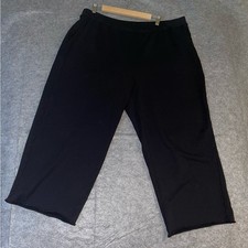 Eileen Fisher Black Pants Women's 1X Minimalist Organic Soft Knit Relaxed Fit