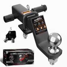 Autmatch Trailer Hitch Ball Mount 2 Ball Fits 2 Receiver 4 Drop Gunmetal Autmatch Trailer Hitch Ball Mount 2 Ball Fits 2 Receiver 4 Drop Gunmetal