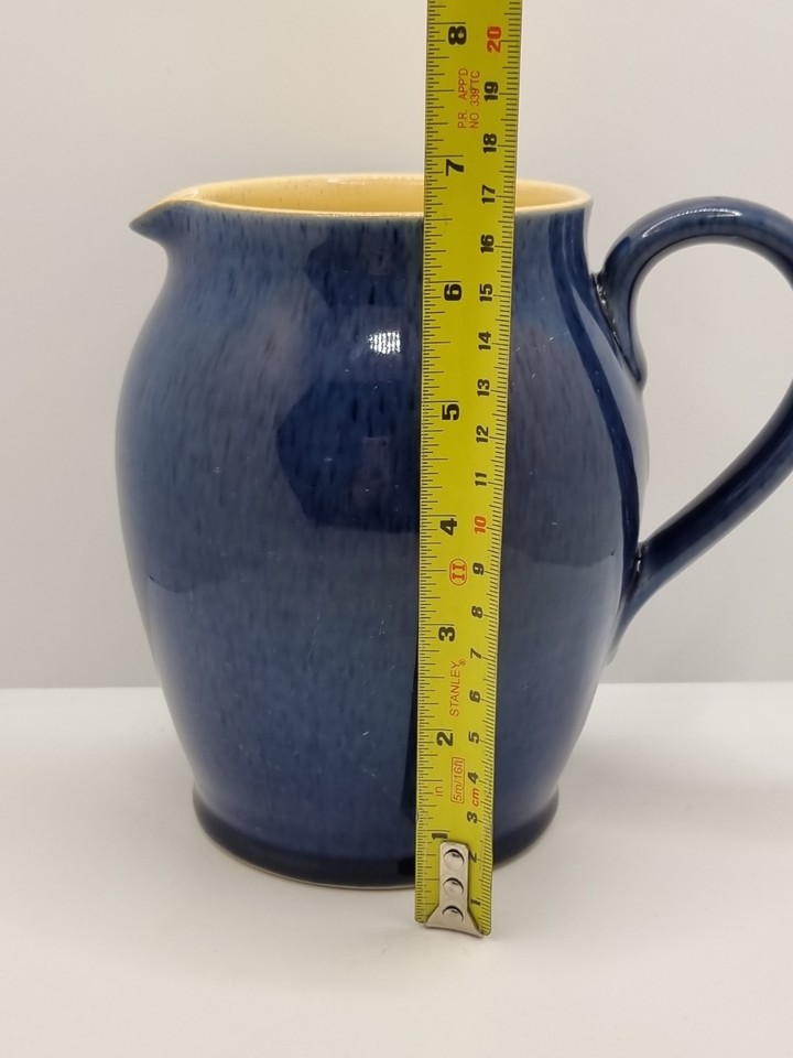 Denby Cottage Blue Jug Milk Water 2 Pint 1.1L Stoneware Ceramic Vintage ...