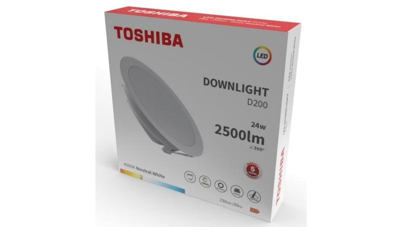 СВЕТОДИОДНЫЙ СВЕТИЛЬНИК TOSHIBA D200 24W 4000K 6590₽