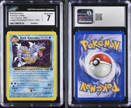 1999 Pokemon Rocket Dark Gyarados CGC 7 Prerelease Holo 8/82 CARD 031