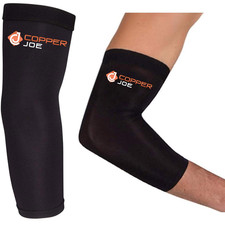 2 Pack Recovery Elbow Compression Sleeve - Ultimate Copper Relief Elbow Brace fo