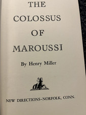 Henry Miller. The Colossus of Maroussi. Greece, travel 1941. 1st Ed. DJ. Rare!