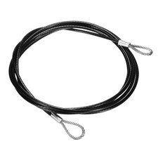 138 Inch Safety Cable Lock, 1 Pcs 304 Stainless Steel Security Wire Rope Black