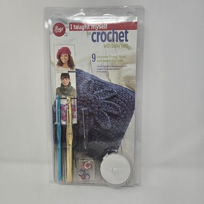 Boye  I Taught Myself to Crochet  Kit   Bulky Yarn Beginner Crochet Craft Set 