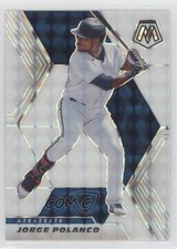 2021 Panini Mosaic White Mosaic Prizm 10/25 Jorge Polanco #128 c2a