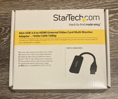 Startech USB 3.0 to HDMI Adapter, 1080p Slim USB to HDMI Display Adapter Convert