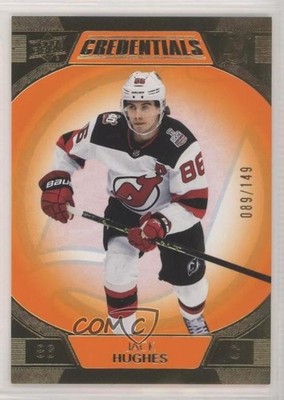 2022-23 Upper Deck Credentials Orange 89/149 Jack Hughes #49 0xx7