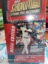 2002 TOPPS STADIUM CLUB BASEBALL RELIC EDITION FACTORY SEALED, 24 PACKS PER BOX