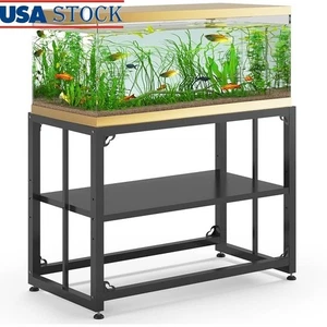 Fish Tank Stand 40 Gallon Metal Aquarium Stand Double-Layer Storage Home Office