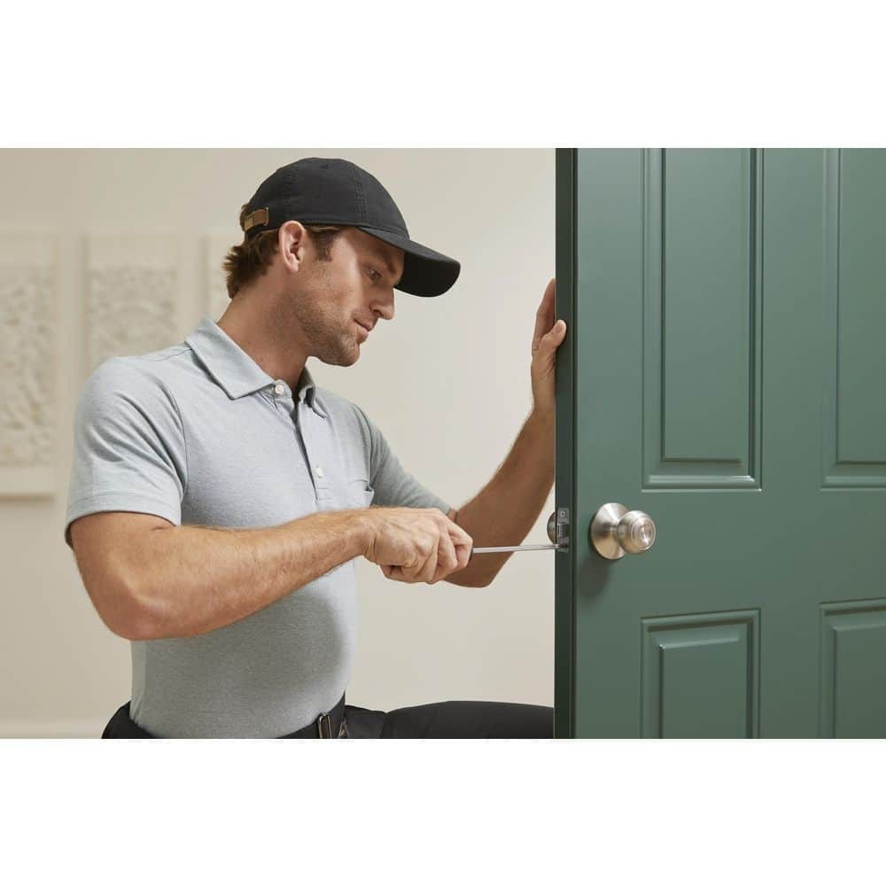NEW Elegant NIckel Hall Closet Passage Door Knobs Contractor 6-PACK EZ Install
