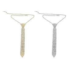 Collana con strass, cravatta, accessori per costumi, gioielli da collo,