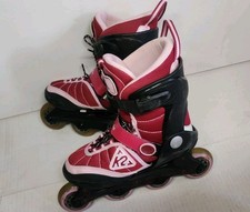 K2 Marlee Expandable inline Girls Roller Blades Skates Y 3/6 34.5/38 Red Pink