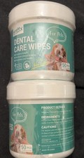 Smile DenX Dental Care Wipes For Dogs And Cats - 2 PACK - 50 in each - Exp 12/27