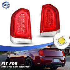 Autonexusfor 2015-2023 Chrysler 300 Chrome Full Led Brake Lamps Taillights Set