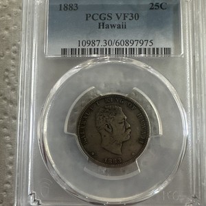 1883 hawaii quarter Pcgs Vf 30 
