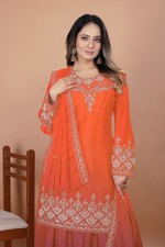 Salwar Kameez Indian Pakistani Wedding Party Wear Dress Bollywood Sharara Suit