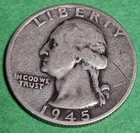 1945-S Washington Silver Quarter *AU PLUS Beauty US COINS 25c with Free Shipping