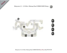 Bitspower Silver Shining G-1/4 10mm Dual M/M  Bp-WTP-C08
