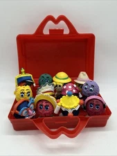 Vintage 1988 McDONALDS Red Happy Meal On the Go  Pencil Case Plus 12 Fry Guys
