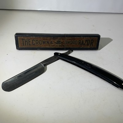 Vintage The Crown and Sword ERN No 1166 Germany Straight Razor Original Box