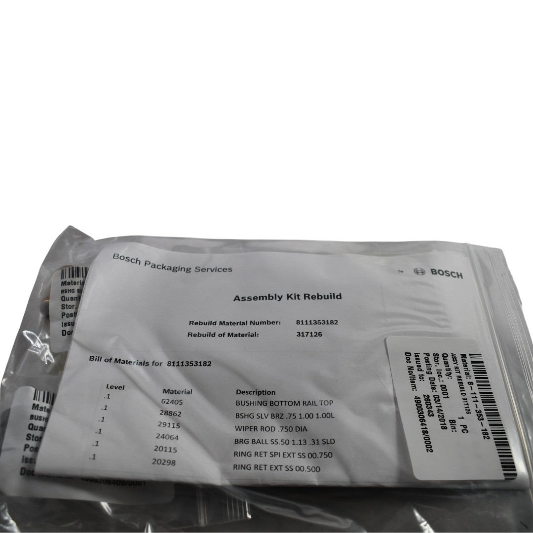 NEW Bosch Packaging 8-111-353-182 Rebuild Kit 317126 Bearings Bushings Wiper