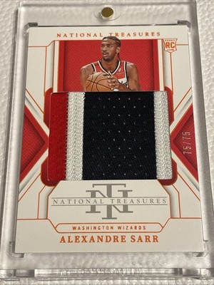 Alexandre Sarr #75/75 RC Patch National Treasures 1/1 Rookie Washington Wizards