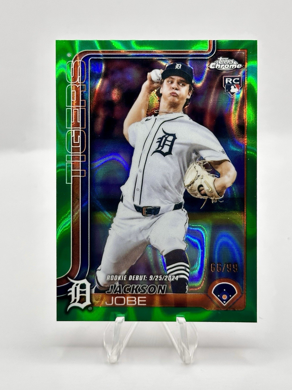 2025 Topps Chrome Update - Jackson Jobe /99 Green Lava USC48 (RC)