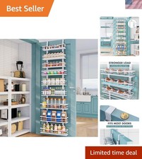 Over The Door Pantry Organizer  9-Tier Over The Door Organizer with Adjustable...